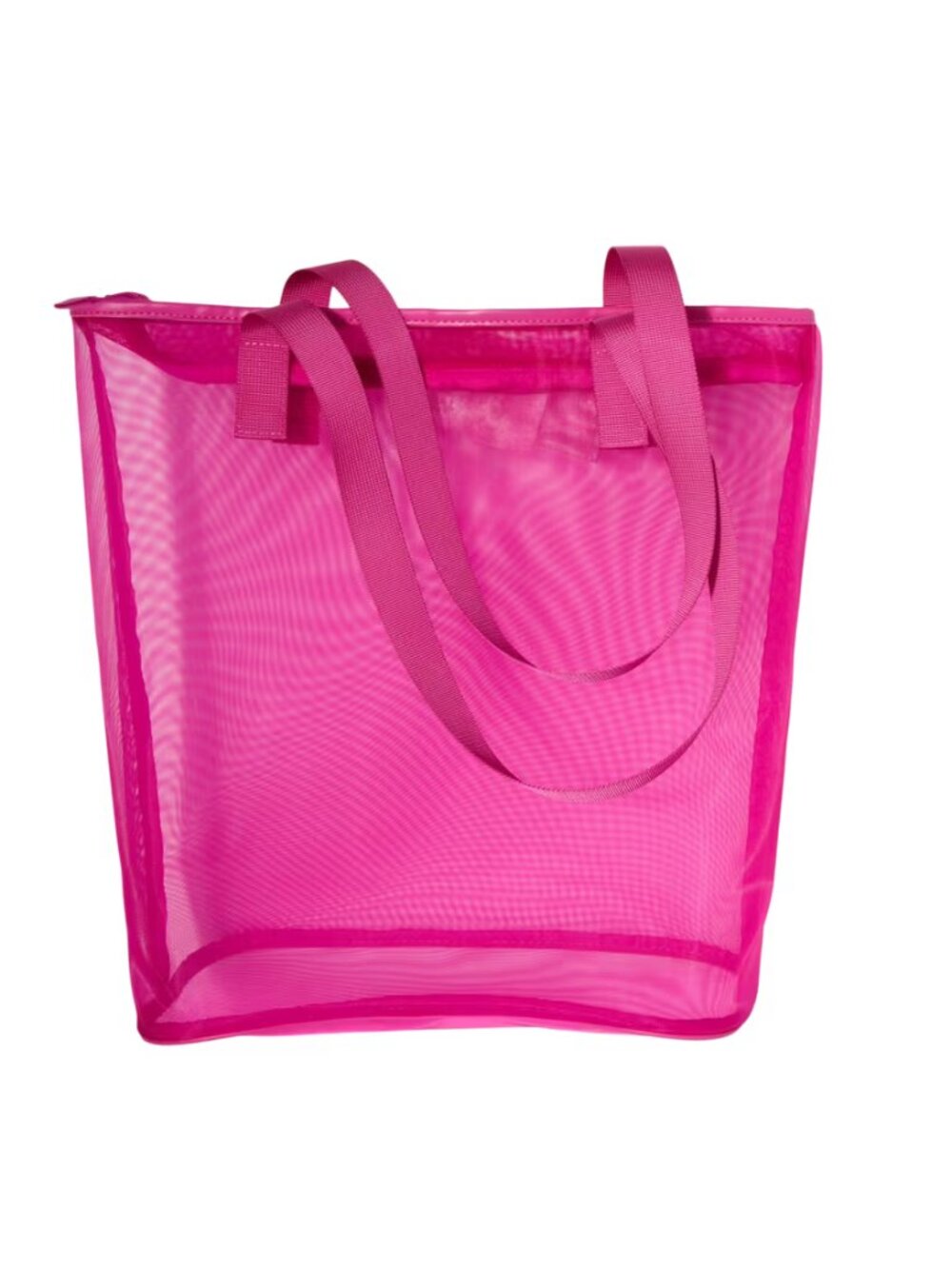 NWT Ulta Beauty Hot Pink Mesh Tote with Shoulder Straps